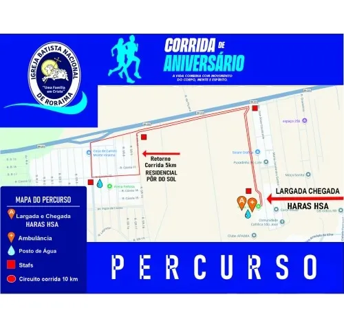 CORRIDA DE ANIVERSÁRIO DA IGREJA BATISTA NACIONAL DE RORAIMA