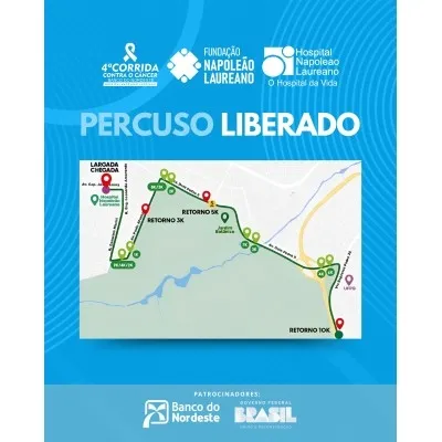 4ª Corrida Contra o Câncer - Banco do Nordeste - Percurso Liberado!